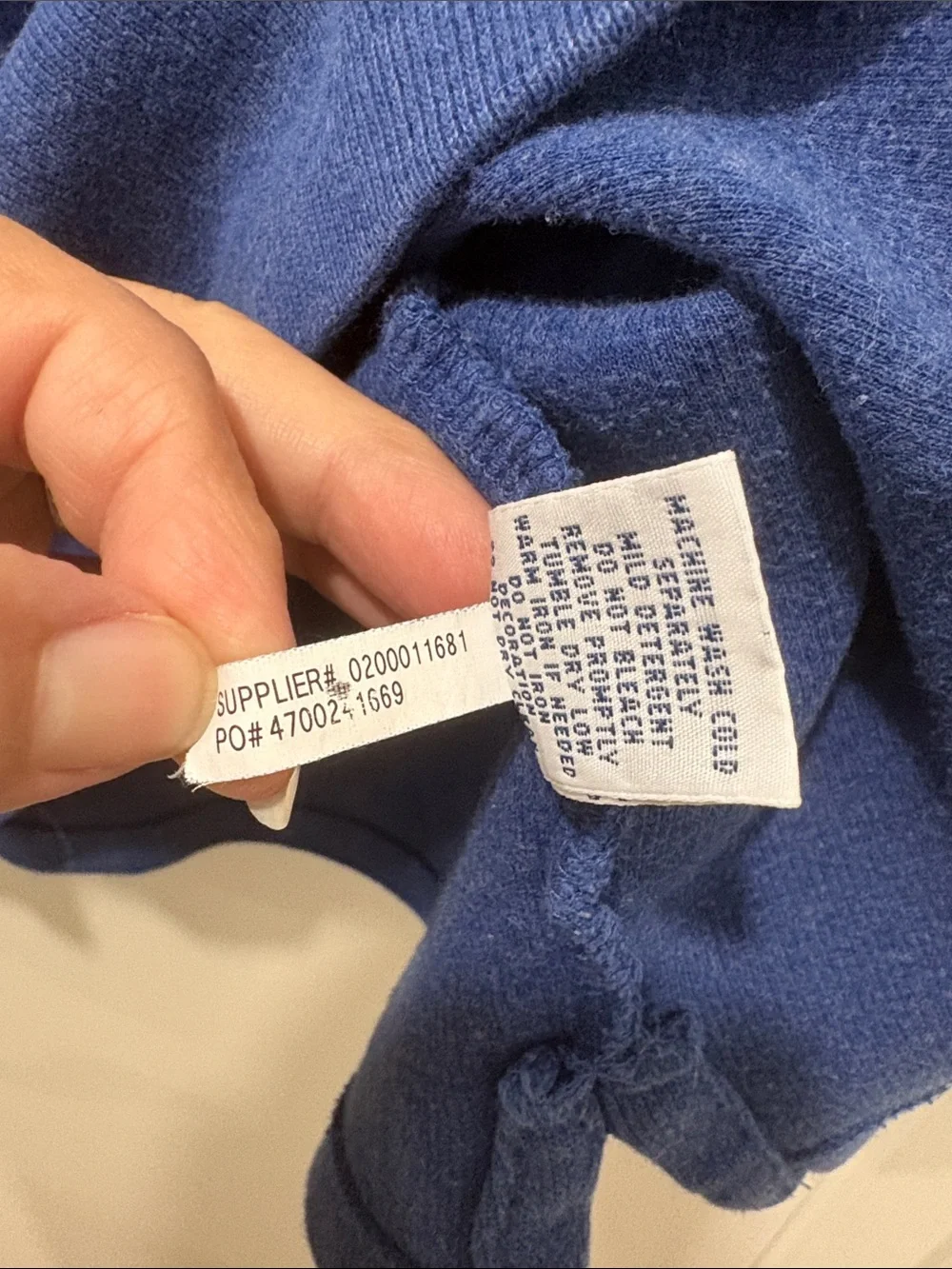 Polo by Ralph Lauren Blue Quarter-Zip Sweatshirt with Yellow Pony